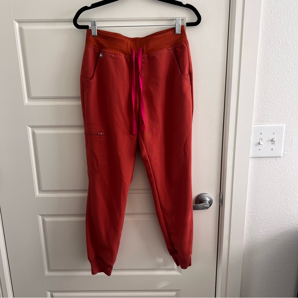 FIGS Orange and Pink Jogger Pants